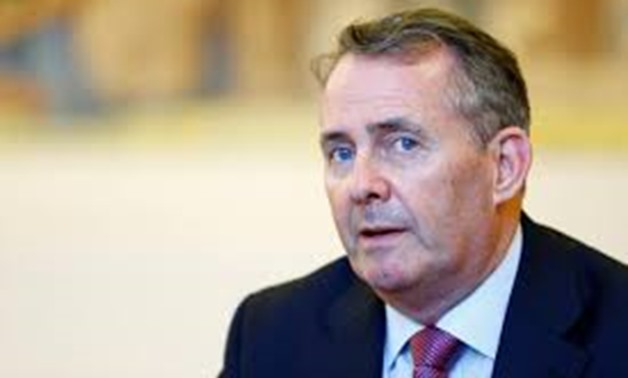 FILE PHOTO: Britain's International Trade Secretary Liam Fox speaks during an interview with Reuters at the World Trade Organization (WTO) in Geneva, Switzerland, July 20, 2017.
