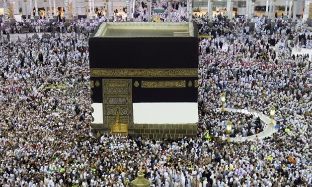 FILE- Pilgrims circle the Kaaba at the Grand Mosque in Mecca on September 9- Reuters