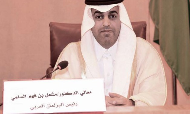 Meshal Bin Fahim Al-Salami, President of the Arab Parliament - Press Photo