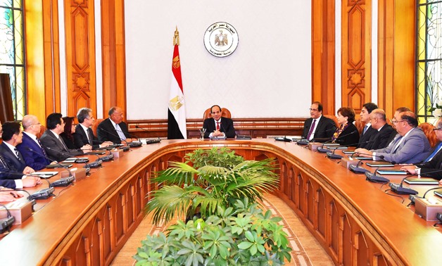 Sisi meeting with nominated ambassadors- File Photo