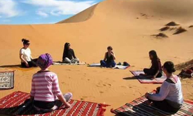 Yoga in the desert- via Algerian desert tourism