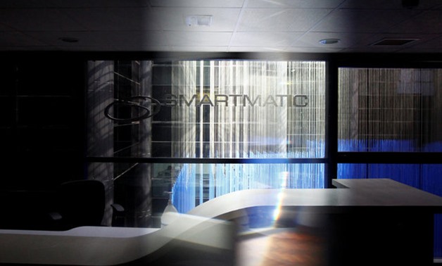 The corporate logo of Smartmatic is seen at its offices in Caracas, Venezuela August 2, 2017. REUTERS