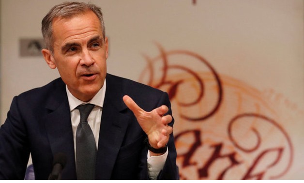 Britain's Bank of England Governor, Mark Carney, addresses journalists during a press conference to deliver the quarterly inflation report in London, August 3, 2017. REUTERS