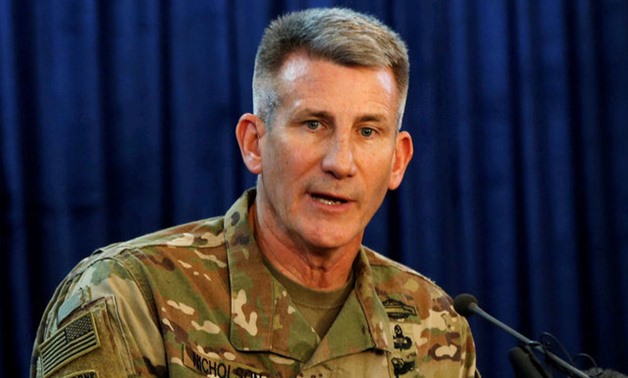 U.S. Army General John Nicholson, Commander of Resolute Support forces and U.S. forces in Afghanistan, speaks during a news conference in Kabul, Afghanistan April 14, 2017. REUTERS