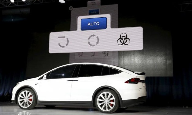 A Tesla Model X electric sports-utility vehicle is displayed during a presentation in Fremont, California September 29, 2015. Stephen Lam
