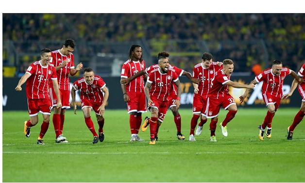 Bayern Munich players celebrating – Press image courtesy Bayern Munich’s official Twitter account.
