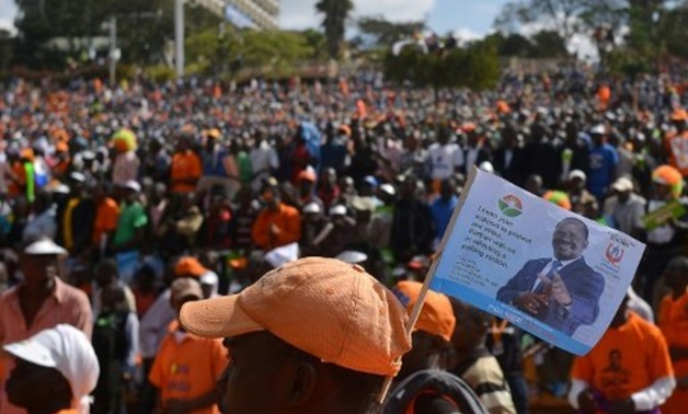 © AFP/File / by Chris Stein | Opposition candidate Raila Odinga, a former prime minister, is at 72 likely making his last tilt at the presidency and has disputed two previous defeats
