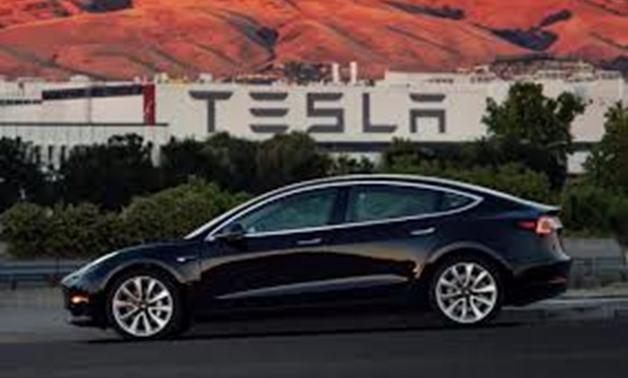 FILE PHOTO: First production model of Tesla Model 3 out the assembly line in Fremont, California , U.S. is seen in this undated handout photo from Tesla Motors obtained by Reuters July 10, 2017. Tesla Motors/Handout via REUTERS
