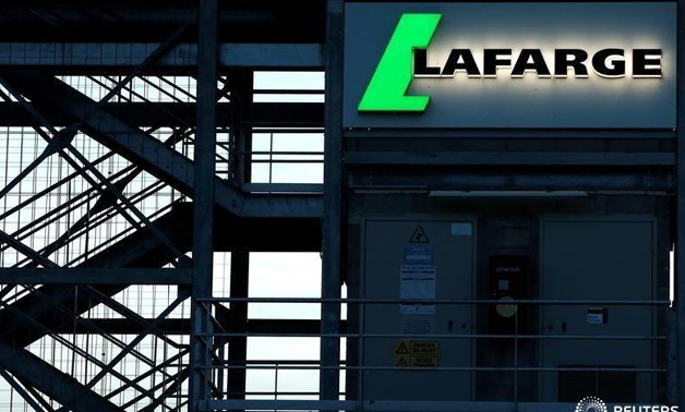 The logo of the French building materials maker Lafarge is seen in Paris, France May 22, 2017.
Gonzalo Fuentes