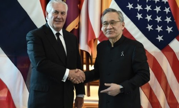 © AFP / by Sally MAIRS | Rex Tillerson, the highest level American diplomat to visit Thailand since a 2014 coup, met Thai Foreign Minister Don Pramudwinai in Bangkok
