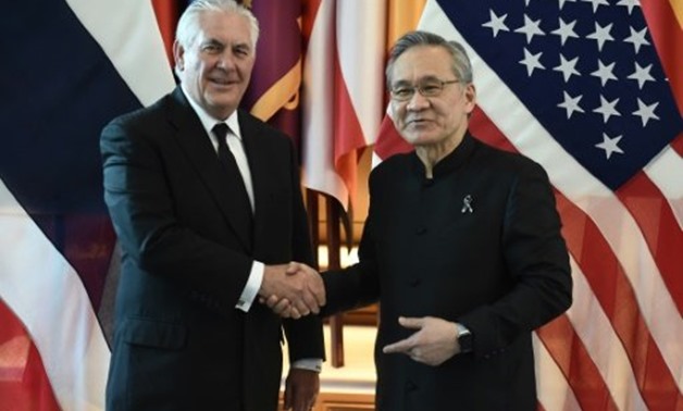© AFP / by Sally MAIRS | Rex Tillerson, the highest level American diplomat to visit Thailand since a 2014 coup, met Thai Foreign Minister Don Pramudwinai in Bangkok
