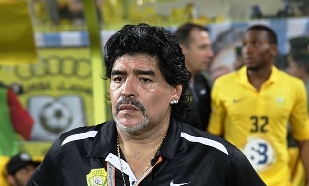 Maradona at 2012 GCC Champions League final - Wikimedia Commons