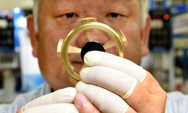 A subsidiary of precision machinery maker NSK set its sights on utilizing the company's ball bearings, used in space satellites and computer disks, to make the Rolls Royce of fidget spinners, seen in this photo
