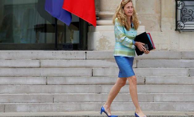 French Justice Minister Nicole Belloubet leaves after the weekly cabinet meeting at the Elysee Palace in Paris - REUTERS