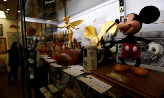  A Mickey Mouse figure and other items are on display during a press preview for the upcoming auction "Walt Disney's Disneyland" at Van Eaton Galleries in Sherman Oaks, California, U.S., June 1, 2017.
Mario Anzuoni/File Photo