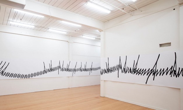 photo of Installation view of Lutz Bacher’s untitled work in San Francisco photo file  