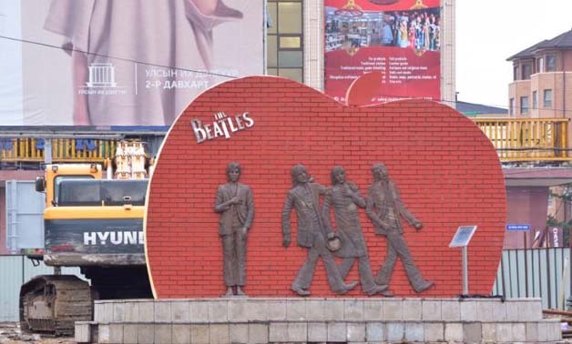 A statue of the Beatles is seen in front of a shopping centre in Mongolia's capital, Ulaanbaatar, August 9, 2017. Picture taken August 9, 2017.
Terrence Edwards