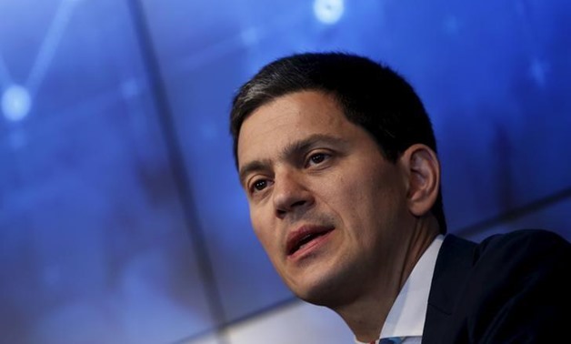 International Rescue Committee Chief Executive David Miliband speaks during a Reuters Newsmaker event at the Thomson Reuters building in New York - Reuters