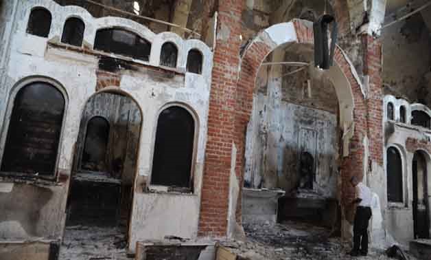 Saint Tadros Coptic Orthodox Church in Upper Egypt's Minya on Aug.22, 2013- File Photo