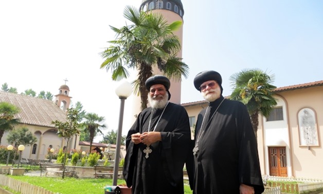 Arriving in Milan on 22 April, Abba Seraphim and Fathers Simon Smyth, David Seeds and Peter Farrington, were received at Linate airport by Bishop Kyrillos
