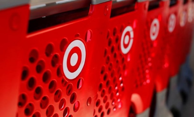 Shopping carts from a Target store are lined up in Encinitas - Reuters