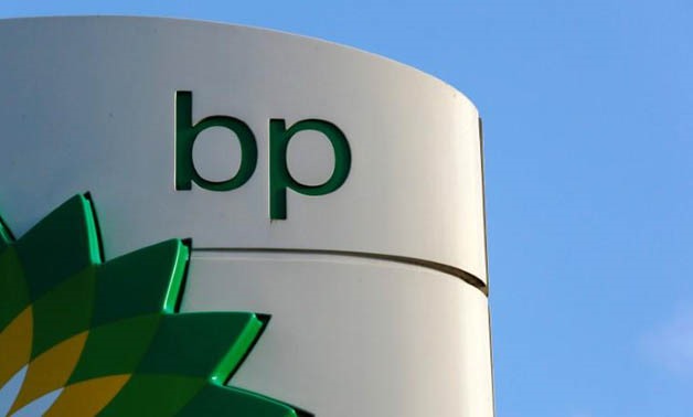 A BP logo is seen at a petrol station in London, Britain January 15, 2015.
Luke MacGregor/File Photo
