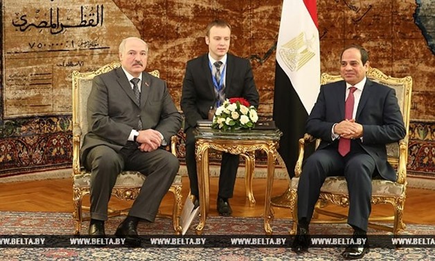Alexander Lukashenko and Abdel Fatah al-Sisi

