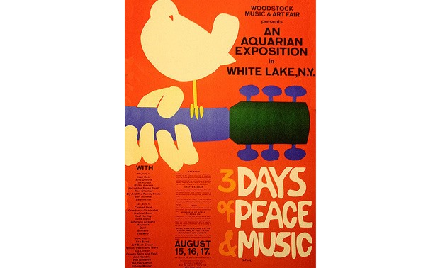 Poster for the 1969 Woodstock Festival via bootbearwdc on Flickr