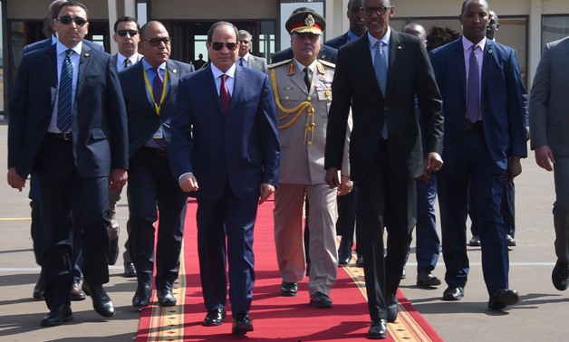 President Abdel Fatah al-Sisi during his visit Tanzania - Press Photo
