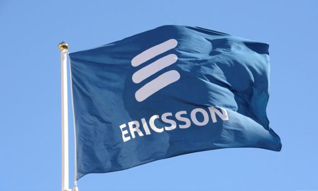 FILE PHOTO: Ericsson's flag is seen at the company's headquarters in Stockholm, Sweden March 11, 2015. TT News Agency/Jonas Ekstromer/via
