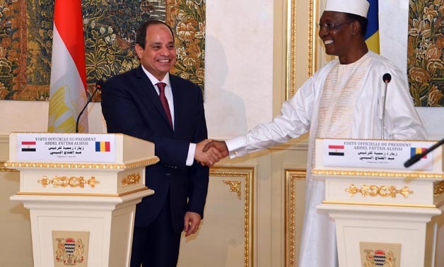 President Abdel Fatah el-Sisi with President of Chad Idriss Déby - Press Photo 