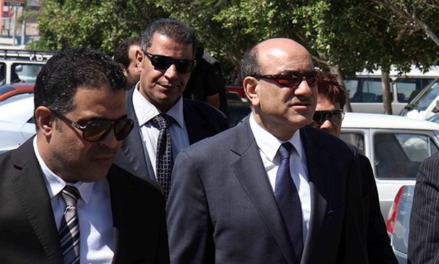 Former head of the Central Auditing Organization Hesham Genena (R) - File photo