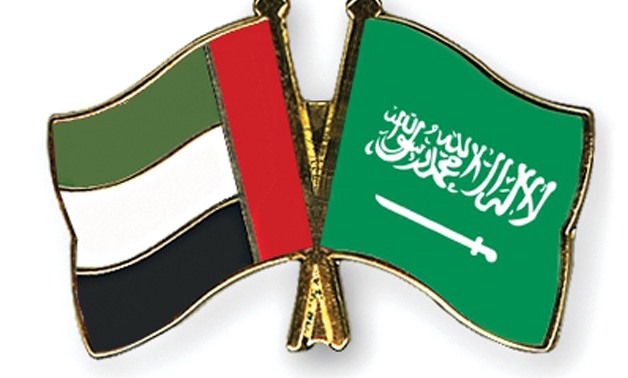Flags United-Arab-Emirates and Saudi-Arabia