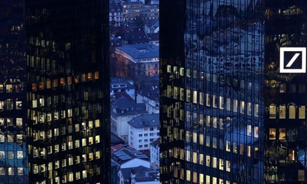The headquarters of Germany's Deutsche Bank are seen early evening in Frankfurt- Reuters