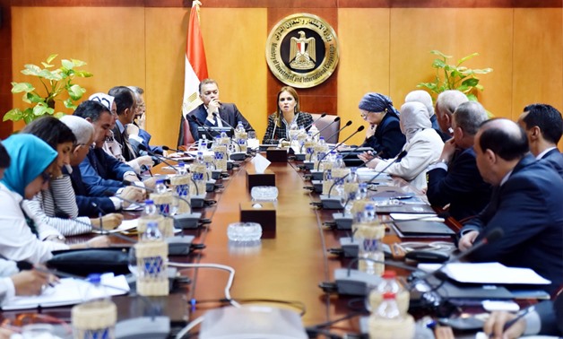 Minister of Investment Sahar Nasr met with committee undertaking Ease of Doing Business Report- Press Photo