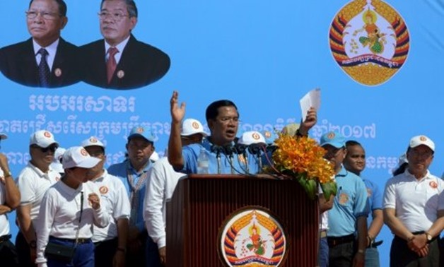 © AFP/File | Hun Sen is seen as cracking down on critics before the next election