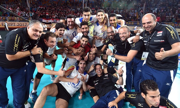 Egypt celebrating victory over Mexico – FIVB Website