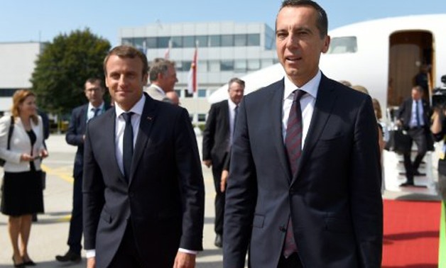 AFP | French President Emmanuel Macron (left) and Austrian Chancellor Christian Kern held talks in Salzburg