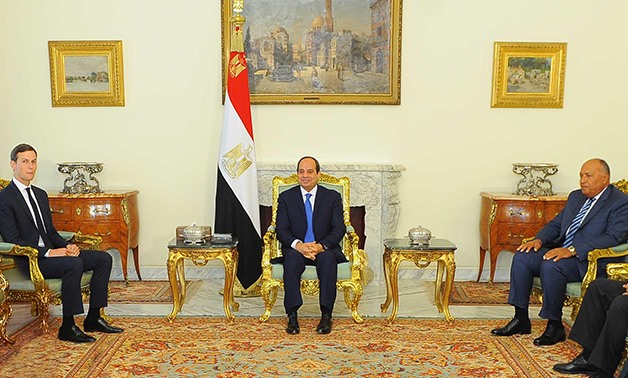 On Wednesday, August, 23 2017, President Abdel Fattah al-Sisi meets with the senior advisor to American president Mr. Donald trump, Mr. Jared Kushner in Cairo - press photo