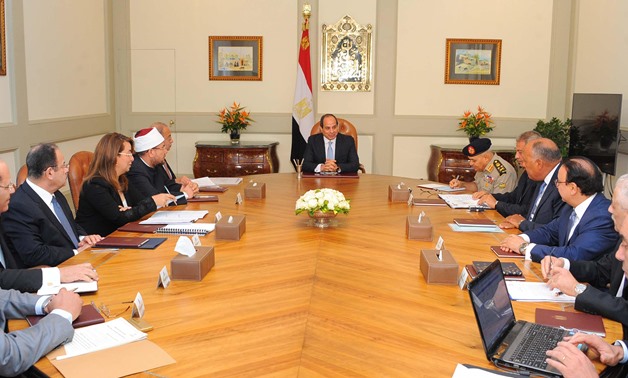 President Abd AL Fattah al Sisi during meeting with number of officials and ministers – press photo