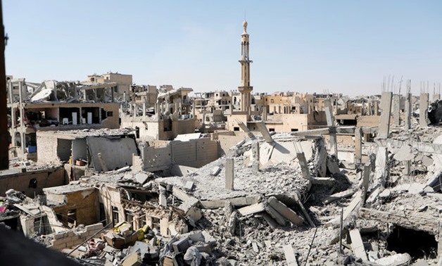 Damaged buildings are pictured during the fighting with Islamic State's fighters in the old city of Raqqa, Syria, August 19, 2017. REUTERS