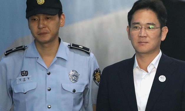 Lee Jae-yong, Samsung Group heir arrives at Seoul Central District Court to hear the bribery scandal verdict on August 25, 2017 in Seoul, South Korea.
Chung Sung-Jun/Pool