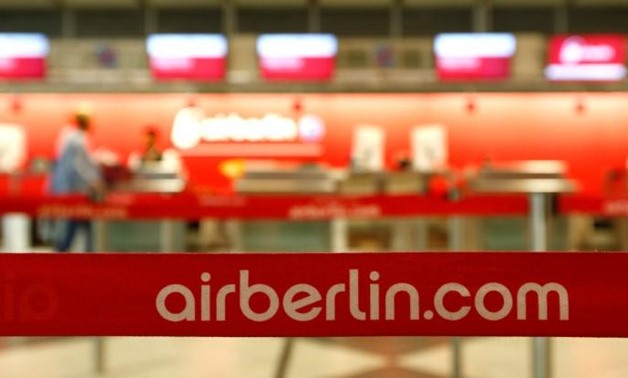 FILE PHOTO:Airberlin sign is seen at Munich airport, Germany August 3, 2017. Picture taken August 3, 2017.
Michaela Rehle/File Photo