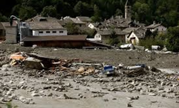 A general view shows a landslide nearby the village of Bondo in Switzerland, August 26, 2017.
Arnd Wiegmann