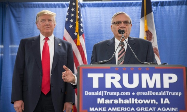 Controversial former Arizona sheriff Joe Arpaio (R) -- who endorsed Donald Trump during his presidential campaign last year -- earned a pardon on Friday-GETTY IMAGES NORTH AMERICA/AFP/File / SCOTT OLSON