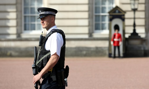 A police officer patrols within the grounds of Buckingham Palace in London, Britain August 26, 2017.
Paul Hackett