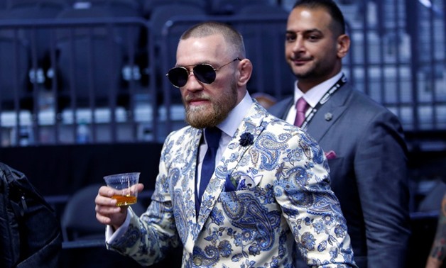 UFC lightweight champion Conor McGregor of Ireland arrives for a post-fight news conference at T-Mobile Arena in Las Vegas, Nevada, U.S. August 26, 2017.
Steve Marcus