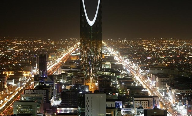  The Kingdom Tower stands in the night above the Saudi capital Riyadh- Reuters
