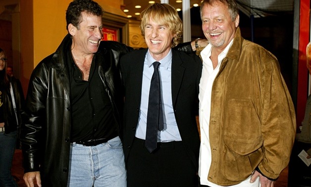 "Starsky and Hutch" actors Paul Michael Glaser (L), Owen Wilson (C) and David Soul are pictured in 2004 in Westwood, California-Getty/Getty Images/AFP/File / CARLO ALLEGRI