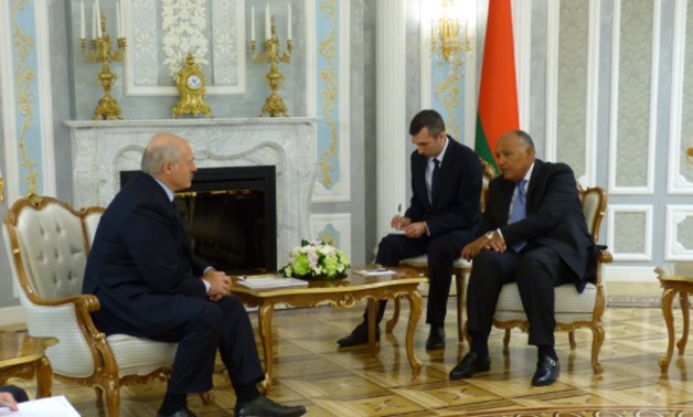  Minister Shoukry meets President Lukashenko, President of Belarus in Minsk - FM spokesman twitter account